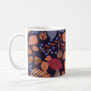 Autumn Leaves, Vintage Mushroom Illustration. Coffee Mug