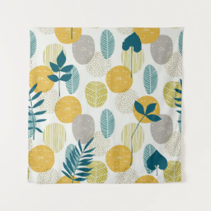 Autumn leaves, vintage seamless pattern. tapestry