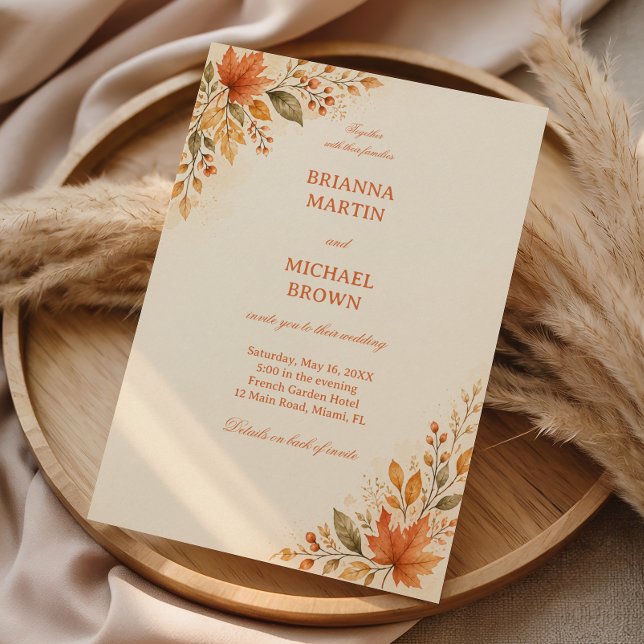 Autumn Leaves Warm Invitation (Creator Uploaded)