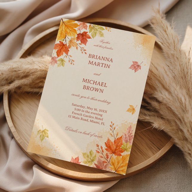 Autumn Leaves Warm Invitation (Creator Uploaded)