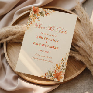 Autumn Leaves Warm Save The Date