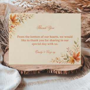 Autumn Leaves Warm Thank You Card
