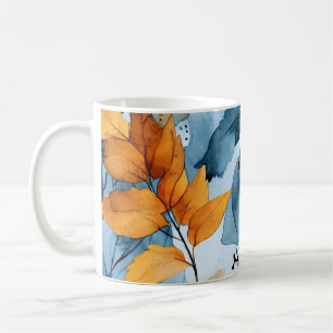 Autumn Leaves Watercolor Coffee Mug