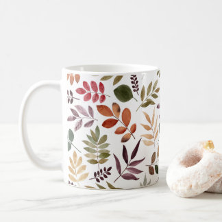 Autumn Leaves Watercolor Colourful Leaf Coffee Mug