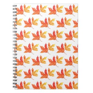 Autumn leaves watercolor Fall Rustic Tree Notebook