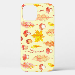 Autumn Leaves: Watercolor Retro Wallpaper iPhone 12 Case