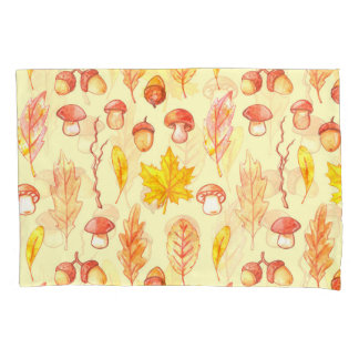 Autumn Leaves: Watercolor Retro Wallpaper Pillowcase