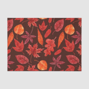Autumn leaves watercolor tissue paper