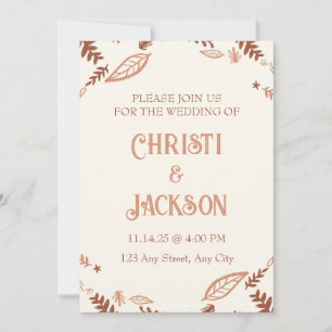 Autumn Leaves Wedding Invitation