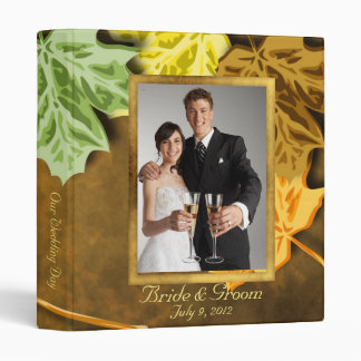 Autumn Leaves Wedding Photo Album Binder