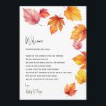 Autumn Leaves Wedding Welcome Letter & Itinerary Program<br><div class="desc">Falling autumn leaves set this wedding stationery suite apart from the rest. You may customize all of the text. Coordinating items available.</div>