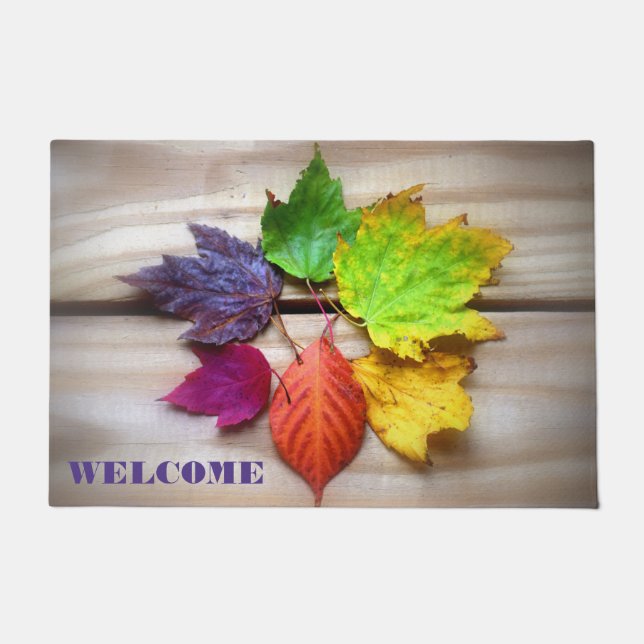 Autumn Leaves Welcome Mat (Front)