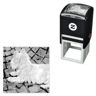 Autumn Leaves Westie on Patio Self-inking Stamp