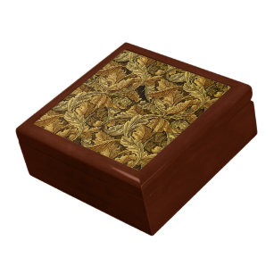 Autumn leaves William Morris pattern Gift Box