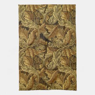 Autumn leaves William Morris pattern Kitchen Towel
