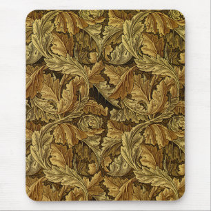 Autumn leaves William Morris pattern Mouse Pad