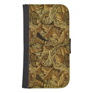 Autumn leaves William Morris pattern Samsung S4 Wallet Case