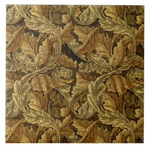 Autumn leaves William Morris pattern Tile