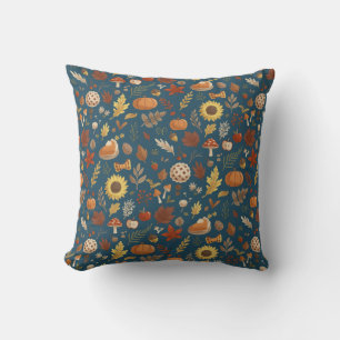 Autumn Leaves with a Dash of Thanksgiving Throw Pillow