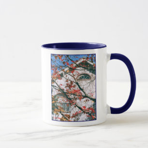 'Autumn Leaves with Blue Sky' Mug