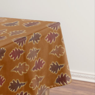 Autumn Leaves with Glow on Custom Colour Tablecloth