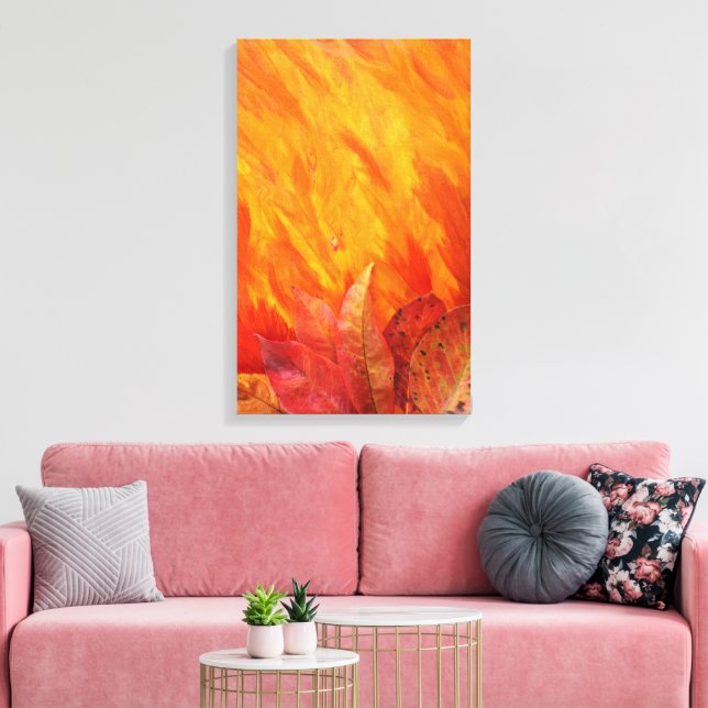 Autumn Leaves Wrapped Canvas (Insitu(LivingRoom))