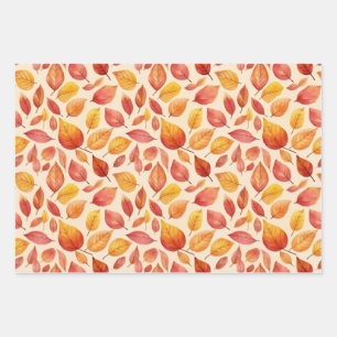Autumn leaves wrapping paper