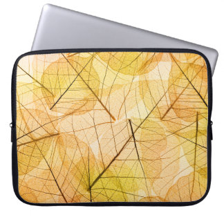 Autumn Leaves yellow and orange Background - trans Laptop Sleeve