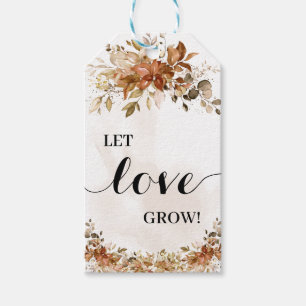 Autumn Let Love Grow Plant Gift Fall Eucalyptus Tags