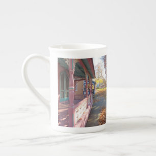 Autumn Light on Cottage Row - Martha's Vineyard Bone China Mug
