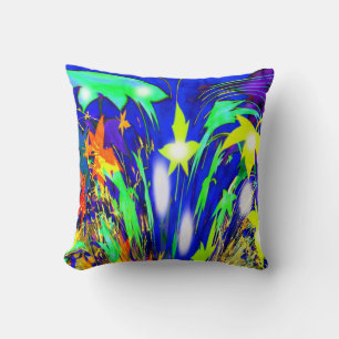 Autumn lights throw pillow