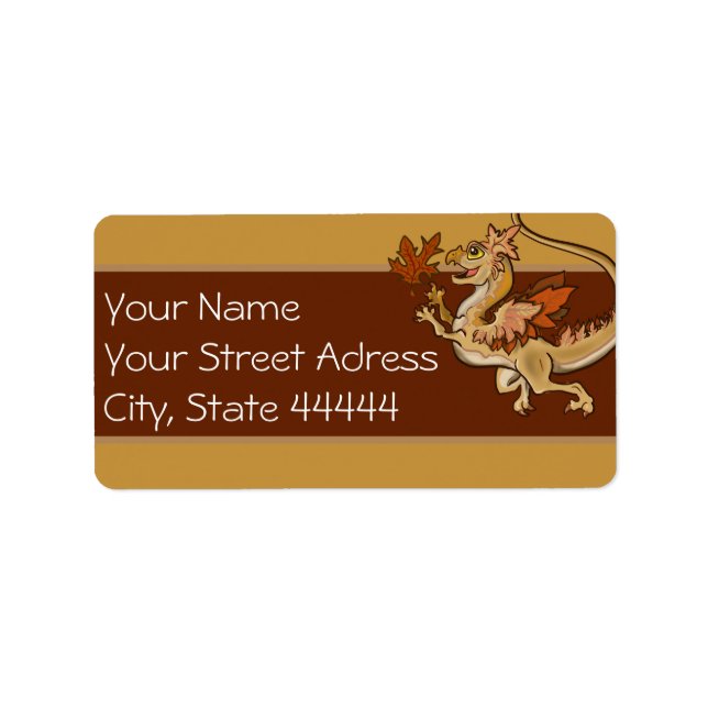 Autumn lil'leaf Dragon adress labels (Front)