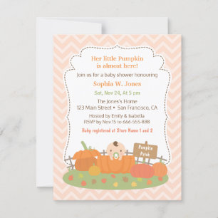 Autumn Little Pumpkin Baby Shower Invitations