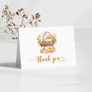 Autumn Little Pumpkin Thank You Card