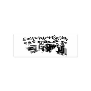 Autumn  little squirrel self-inking stamp