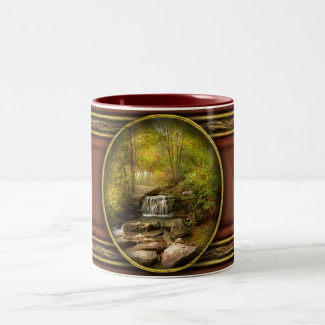 Autumn - Live stream Two-Tone Coffee Mug (Center)
