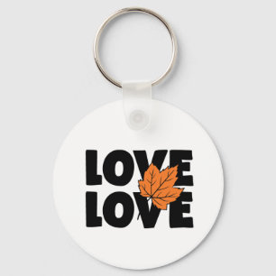 Autumn Love Print Keychain