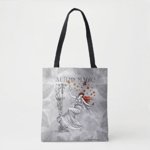 Autumn Magic Witchy Dancer Leaves Art Nouveau Bag