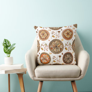 Autumn Mandala Pattern Throw Pillow