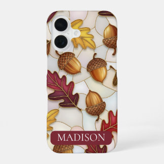 Autumn Maple Leaf Acorn Golden Nuts iPhone 16 Case