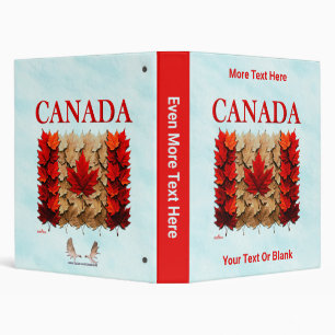 Autumn Maple Leaf Canadian Flag Binder