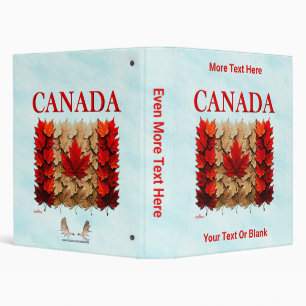 Autumn Maple Leaf Canadian Flag Binder