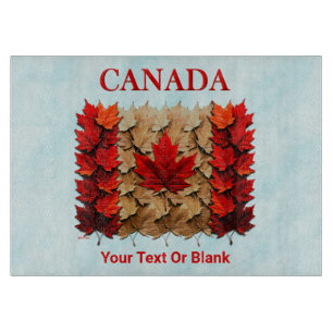 Autumn Maple Leaf Canadian Flag Cutting Board
