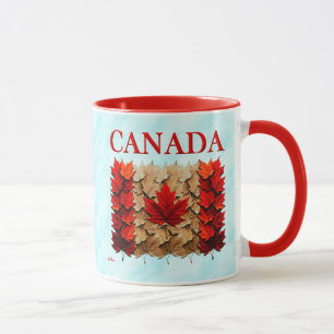Autumn Maple Leaf Canadian Flag Mug