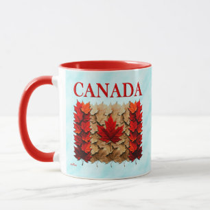 Autumn Maple Leaf Canadian Flag Mug