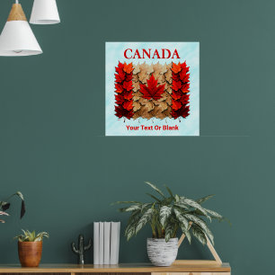 Autumn Maple Leaf Canadian Flag Poster