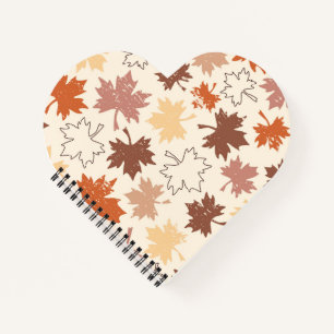 Autumn maple leaf earthy tones thanksgiving notebook