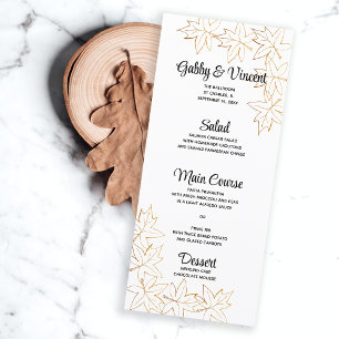 Autumn Maple Leaf Edge Wedding Menu