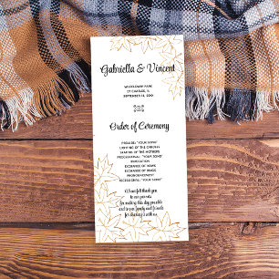 Autumn Maple Leaf Edge Wedding Program