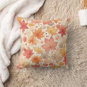 autumn maple leaf pillow